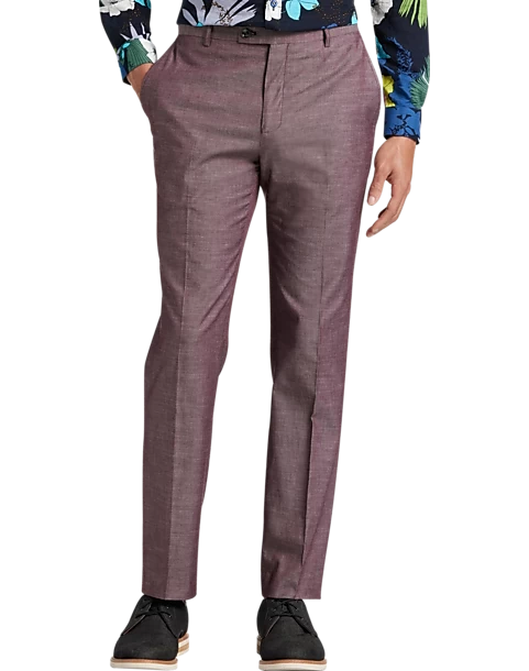 Paisley & Gray Slim Fit Suit Separates Pants, Mulberry