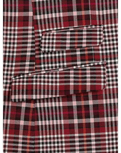 Paisley & Gray Slim Fit Suit Separates Coat, Pink Plaid - Image 5