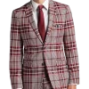Paisley & Gray Slim Fit Suit Separates Coat, Pink Plaid