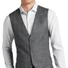 Calvin Klein X-Fit Slim Fit Suit Separates Vest, Gray Windowpane