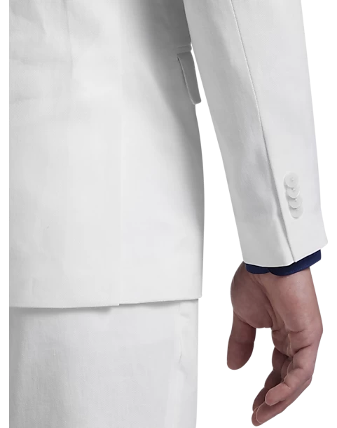 JOE Joseph Abboud Slim Fit Ljinen Blend Suit Separates, White - Image 2