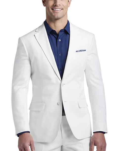 JOE Joseph Abboud Slim Fit Ljinen Blend Suit Separates, White