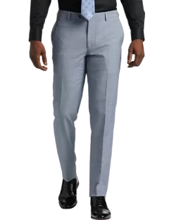 JOE Joseph Abboud Slim Fit Suit Separates Pants Light Blue Sharkskin