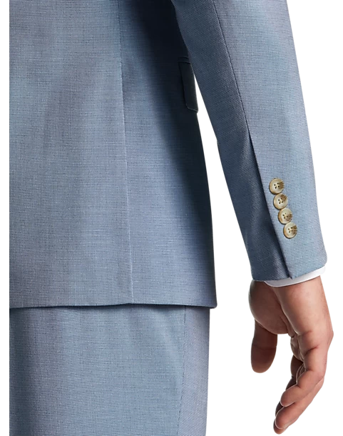 Pronto Uomo Modern Fit Suit Separates Coat, Blue Tic - Image 2