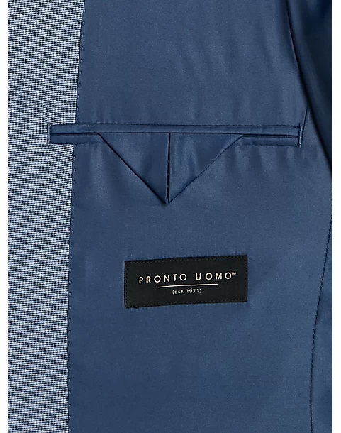 Pronto Uomo Modern Fit Suit Separates Coat, Blue Tic - Image 3
