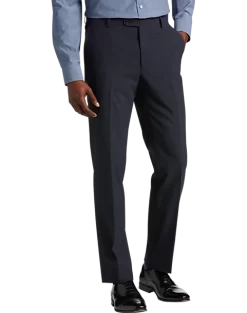 JOE Joseph Abboud Slim Fit Suit Separates Pants, Navy Plaid Seersucker