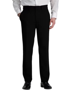 Haggar Premium Comfort 4-Way Stretch Slim Fit Suit Separates Pants, Black