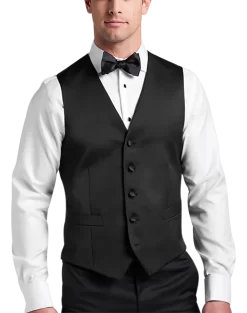 Joseph Abboud Black Label Modern Fit Suit Separates Tuxedo Vest, Black