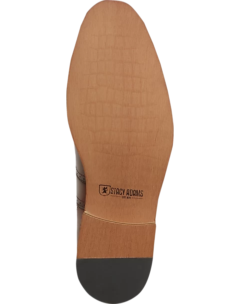 Stacy Adams Dunbar Wingtip Oxfords, Tan - Image 2
