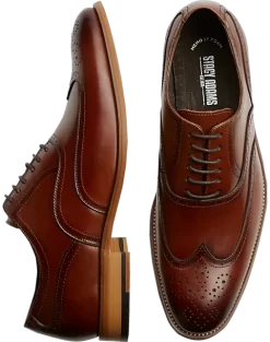 Stacy Adams Dunbar Wingtip Oxfords, Tan