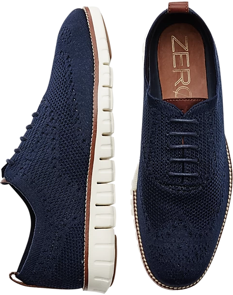 Cole Haan Zerogrand Stitchlite Knit Wingtip Oxfords, Black