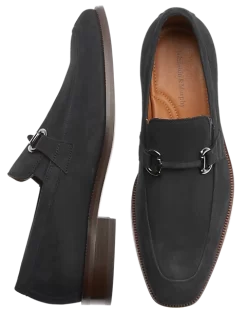 Johnston & Murphy Everett Suede Loafers, Black