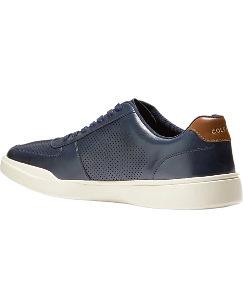 Cole Haan Grand Crosscourt Leather Sneakers, Black - Image 3