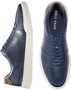 Cole Haan Grand Crosscourt Leather Sneakers, Navy