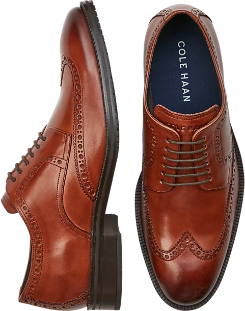 Cole Haan Modern Essentials Wingtip Oxfords, Cognac