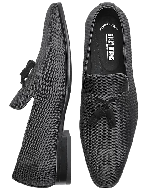 Stacy Adams Tazewell Tasseled Formal Loafers, Black