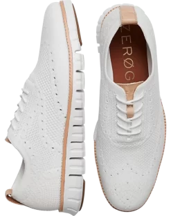 Cole Haan Zerogrand Stitchlite Knit Oxfords, White