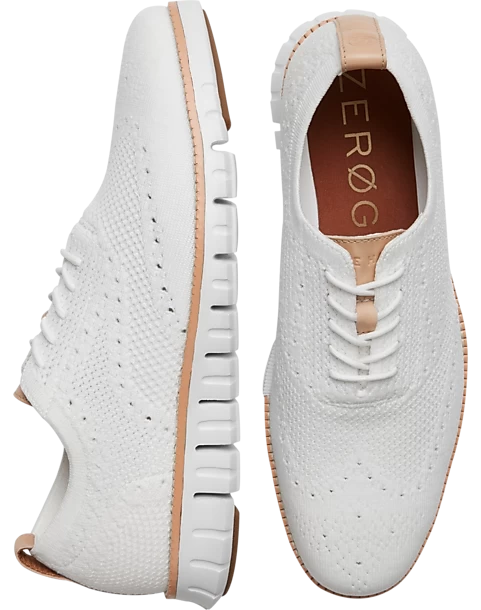 Cole Haan Zerogrand Stitchlite Knit Oxfords, White
