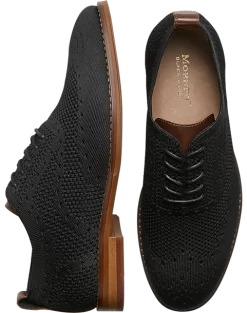 Moretti Ashland Knit Wingtip Oxfords, Black