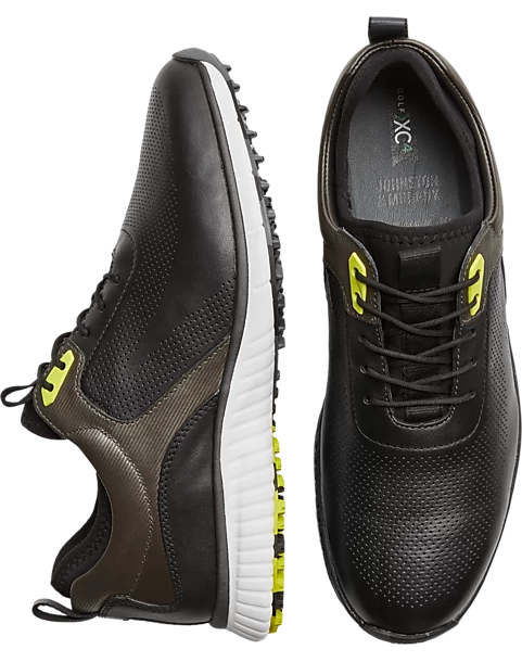 Johnston & Murphy H-1 Luxe Hybrid Golf Sneakers, Black & Gray