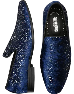 Stacy Adams Stellar Velvet Constellation Formal Loafers, Black
