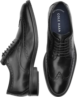 Cole Haan Modern Essentials Waterproof Wingtip Oxfords, Black