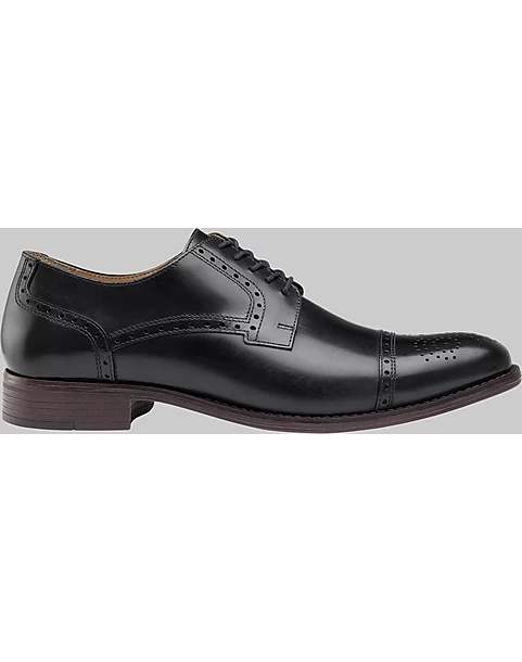 Johnston & Murphy Lewis Cap Toe Lace-Up Dress Shoe, Black - Image 5