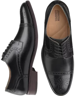 Johnston & Murphy Lewis Cap Toe Lace-Up Dress Shoe, Tan