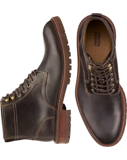 Johnston & Murphy Barrett Plain Toe Boots, Dark Brown