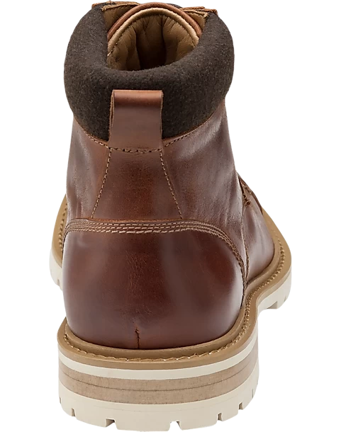 Johnston & Murphy Barrett Cap Toe Lace-Up Boots, Cognac - Image 3