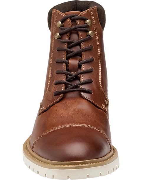 Johnston & Murphy Barrett Cap Toe Lace-Up Boots, Cognac - Image 4