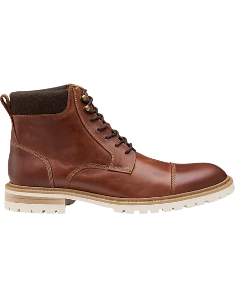Johnston & Murphy Barrett Cap Toe Lace-Up Boots, Cognac - Image 7