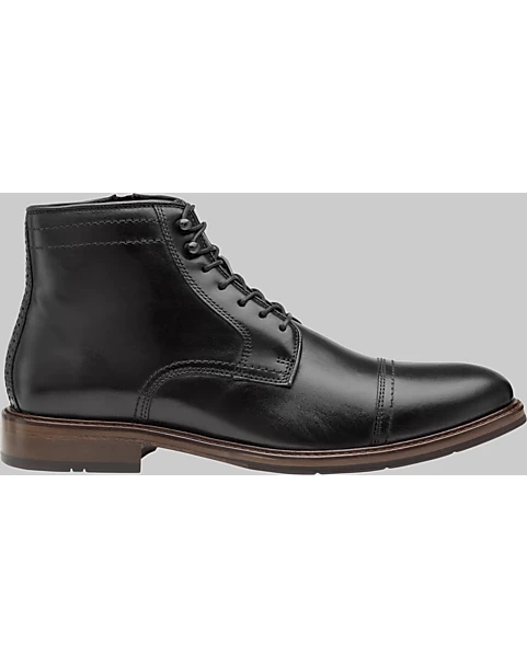 Johnston & Murphy Raleigh Cap Toe Zip-Up Boots, Black - Image 6