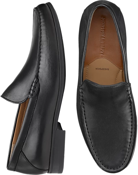 Johnston & Murphy Hawkins Venetian Slip-On Loafers, Cognac