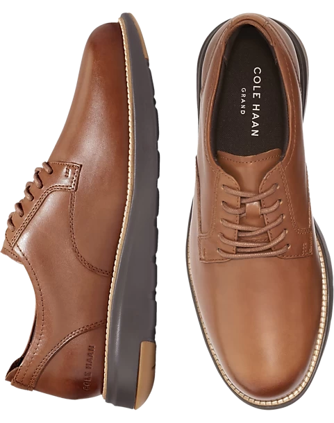 Cole Haan Grand Atlantic Leather Oxfords, Cognac