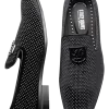 Stacy Adams Swagger Studded Ornament Formal Loafers, Black & Silver