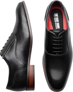 Stacy Adams Kalvin Plain Toe Lace-Up Dress Shoes, Cognac