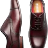 Stacy Adams Kallum Cap Toe Lace-Up Dress Shoes, Burgundy