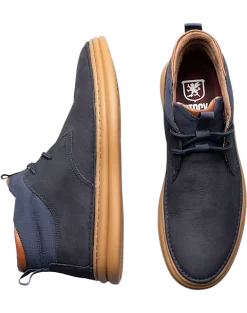 Stacy Adams Delson Plain Toe Lace-Up Chukka Boots, Navy