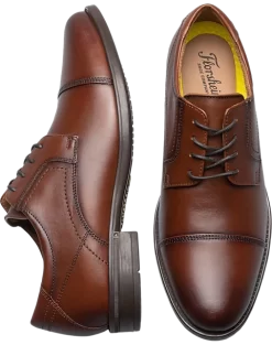 Florsheim Midtown Cap Toe Lace Up Oxfords, Cognac
