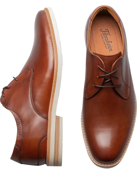 Florsheim Highland Plain Toe Lace-Up Oxfords, Cognac