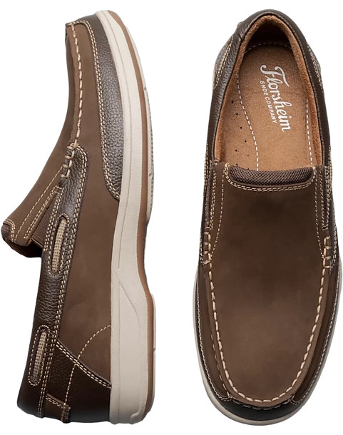 Florsheim Lakeside Moc Toe Slip On Shoes, Brown