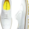 Cole Haan Original Grand Water-Resistant Wingtip Golf Oxfords, White
