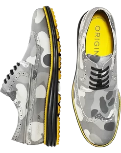 Cole Haan Original Grand Water-Resistant Wingtip Golf Oxfords, Gray