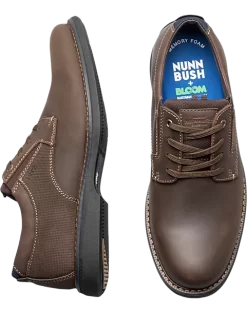 Nunn Bush Otto Plain Toe Oxfords, Brown