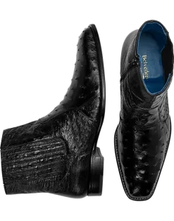 Belvedere Roger Ostrich Chelsea Boot, Antique Brandy