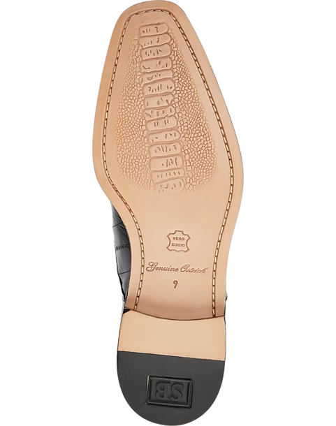 Belvedere Mare Ostrich & Eel Cap Toe Oxfords, Purple - Image 2