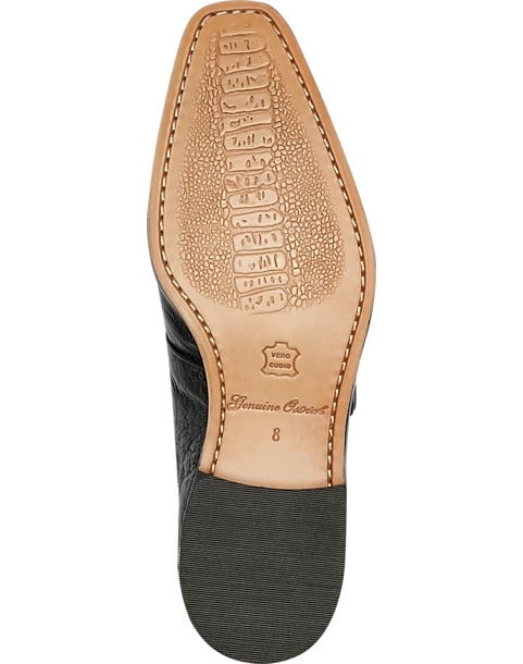 Belvedere Josh Ostrich Moc Toe Monk Strap Shoes, Gray - Image 2