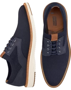 Johnston & Murphy Upton Knit Wingtip Oxfords, Black