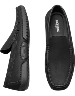 Stacy Adams Delray Moc Toe Slip Ons, Black